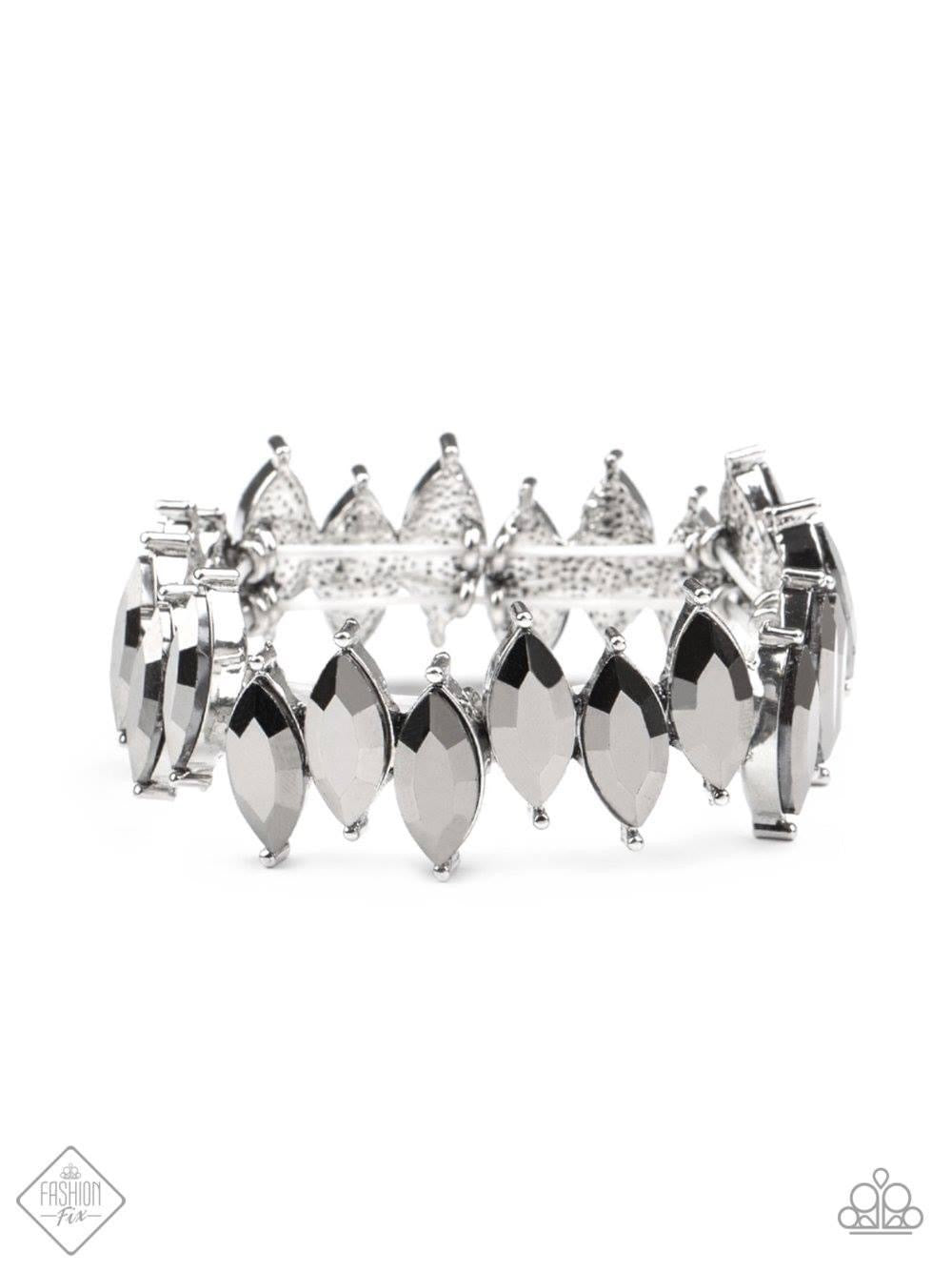 Paparazzi- Fiercely Fragmented - Silver Bracelet