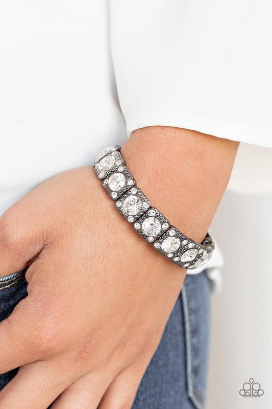 Paparazzi - Blinged Out Black Bracelet