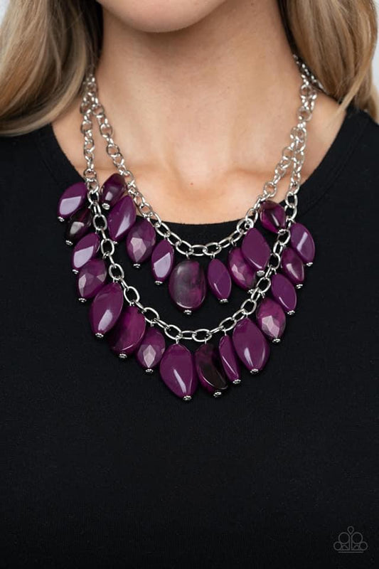 Paparazzi - Palm Beach Beauty Purple Necklace