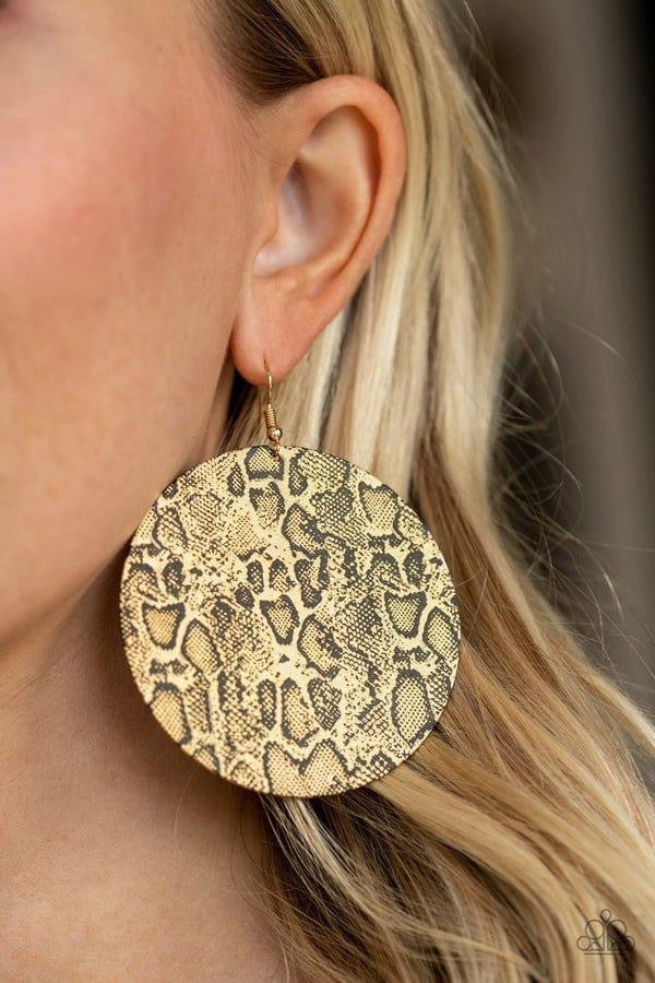 Paparazzi - Animal Planet - Gold Earrings