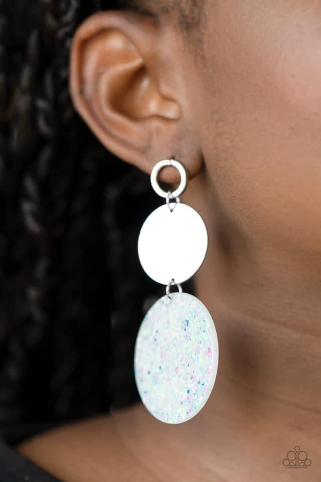 Paparazzi - Beach Day Glow Blue Post Earrings