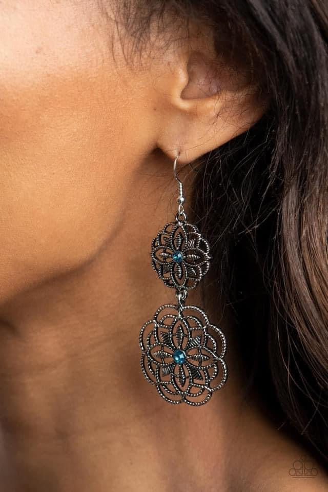 Paparazzi- Mandala Mecca - Blue Earrings