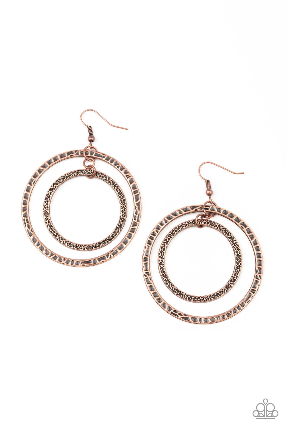 Paparazzi - Fiercely Focused - Copper Earrings