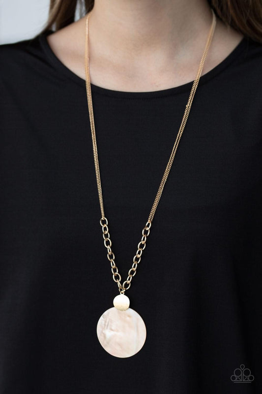 Paparazzi - A Top-SHELLer -Gold Necklace