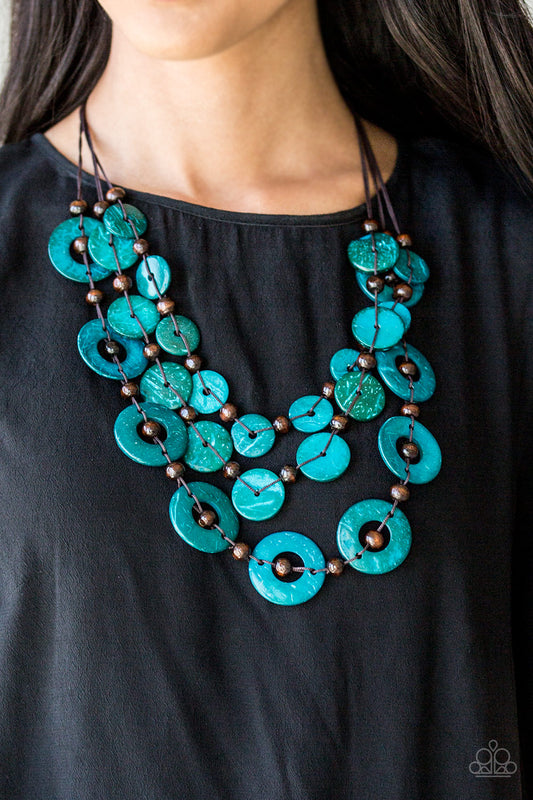 Paparazzi - Catalina Coastin Blue Necklace