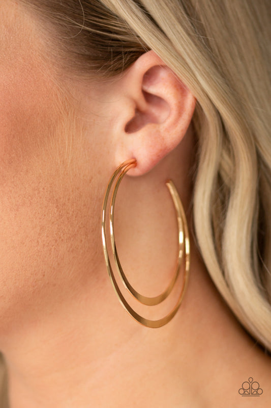 Paparazzi - Last HOOP-rah - Gold Hoop Earrings