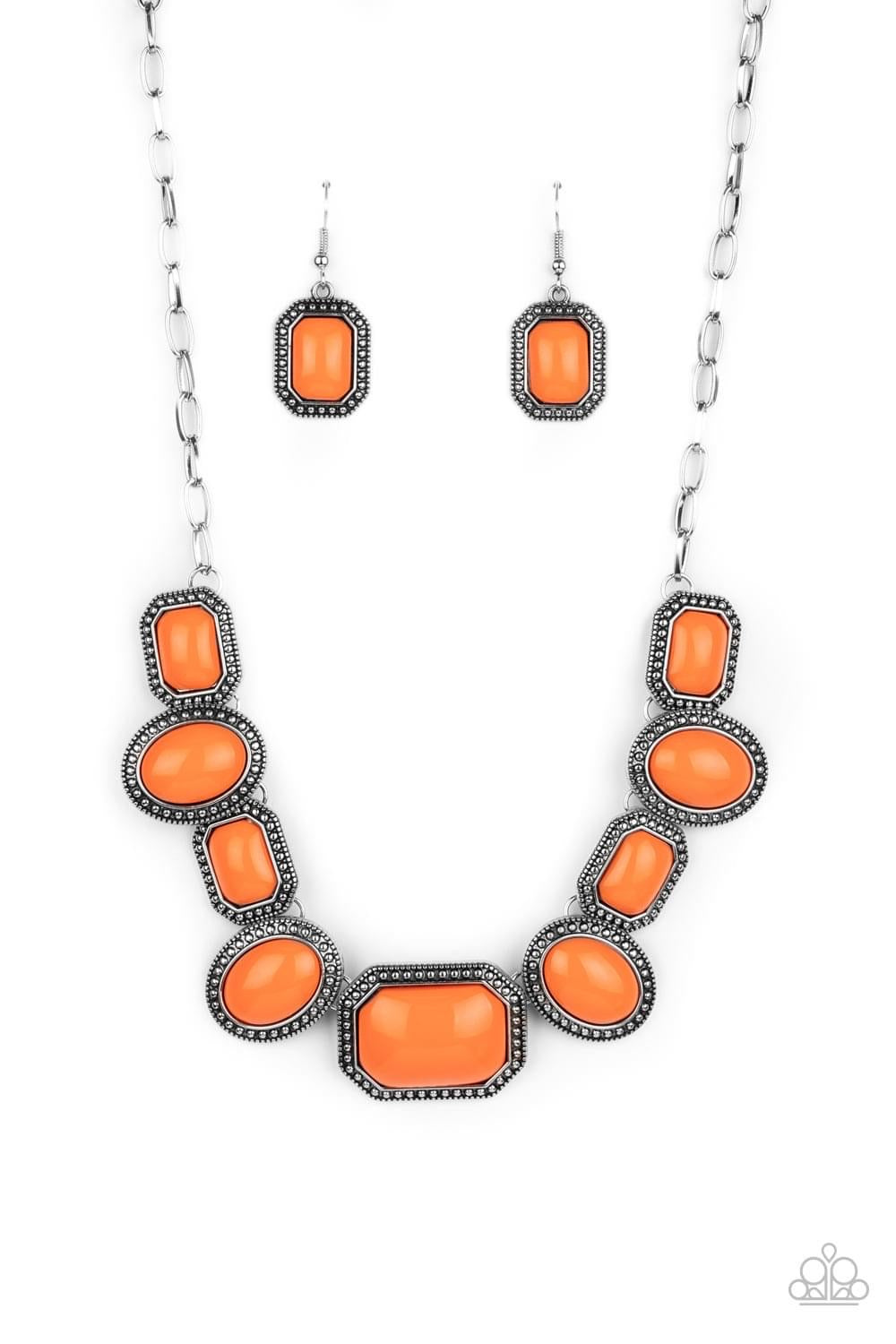 Paparazzi- Lets Get Loud - Orange Necklace