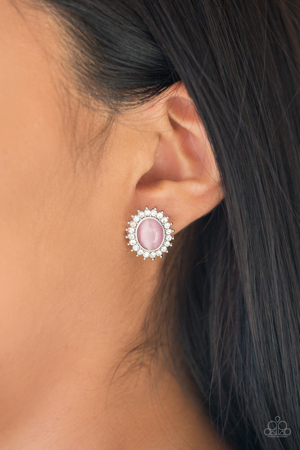 Paparazzi - Hey There, Gorgeous - Pink Post Earrings