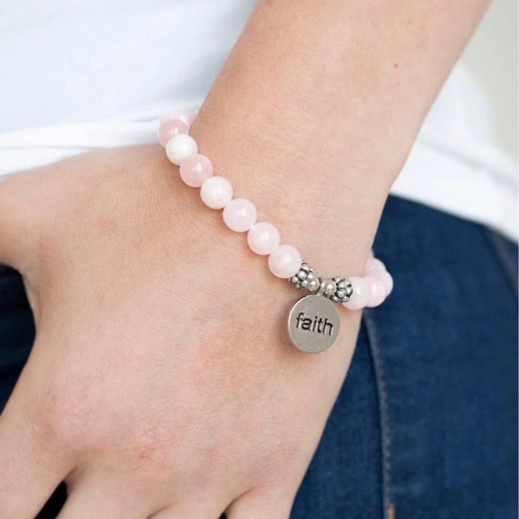 Paparazzi - FAITH IT, 'TILL YOU MAKE IT! - PINK FAITH BRACELET