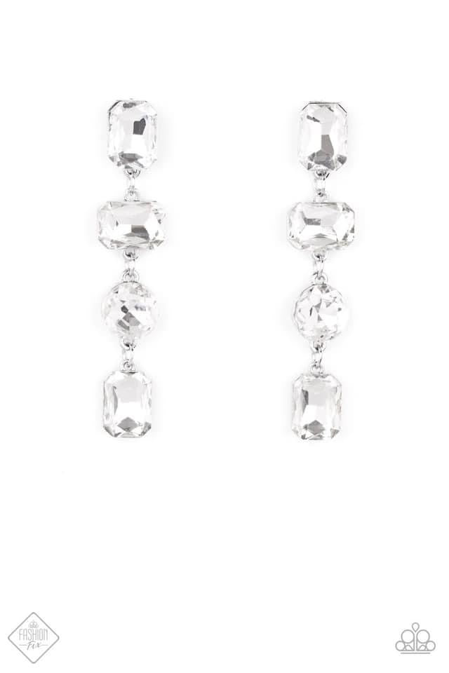 Paparazzi- Cosmic Heiress - White Earrings