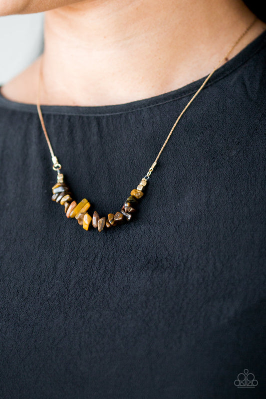 Paparazzi - Back To Nature - Brown Necklace