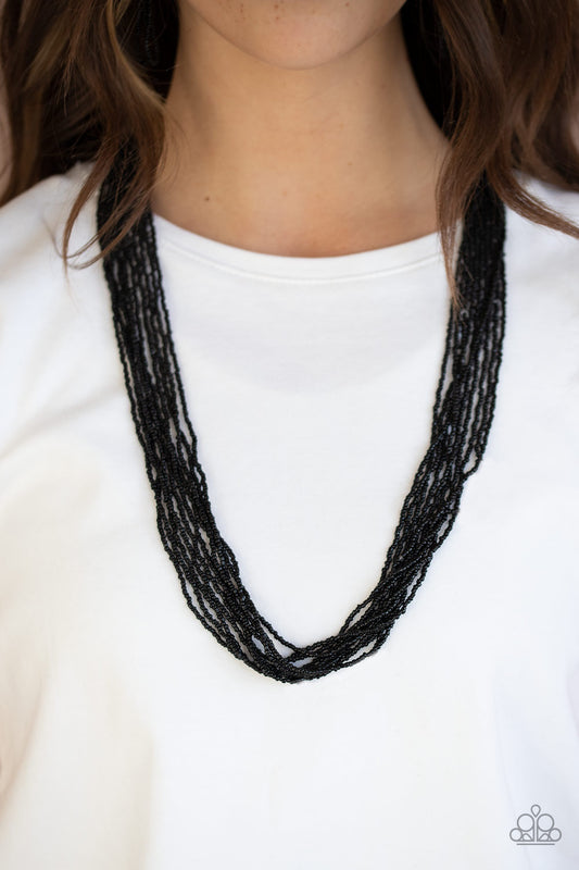 Paparazzi- Congo Colada - Black Necklace