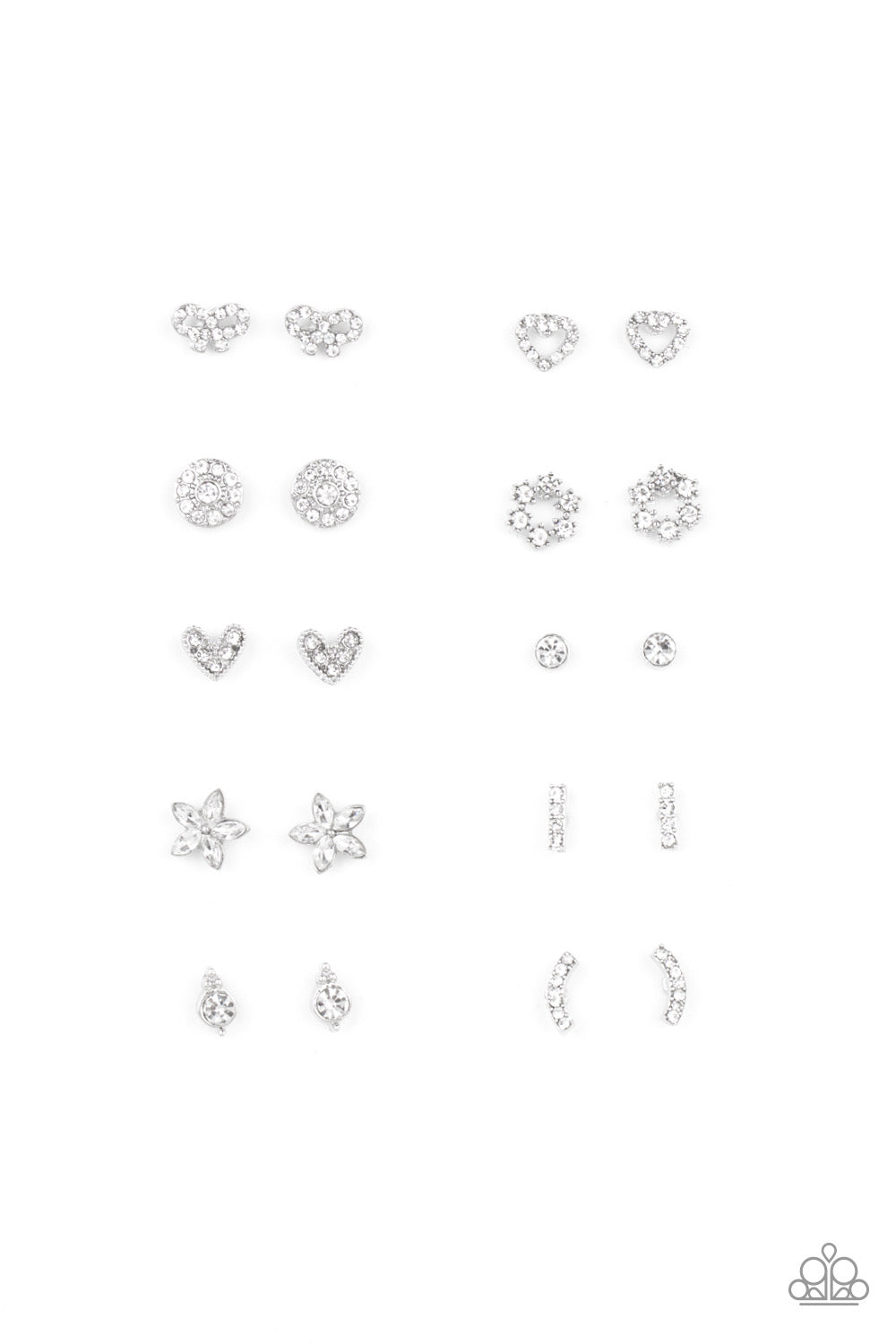 Paparazzi - Starlet Shimmer White Rhinestone Earring Kit