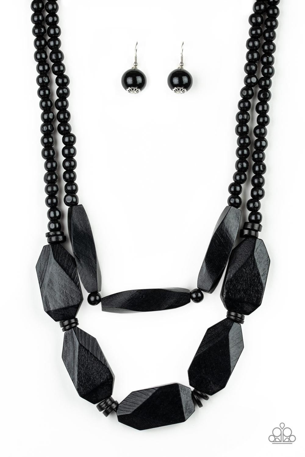 Paparazzi- Tropical Heat Wave Black Necklace