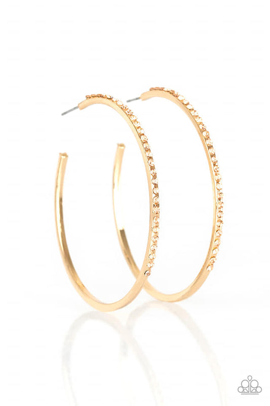 Paparazzi - Trending Twinkle Gold Hoop Earrings