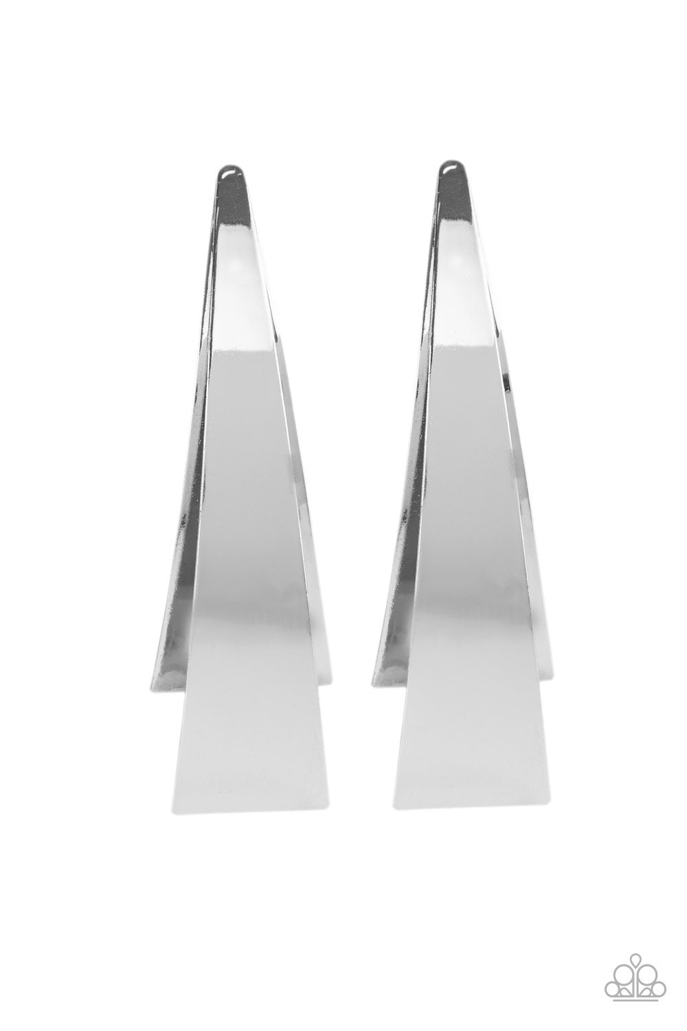 Paparazzi- Underestimated Edge - Silver Earrings