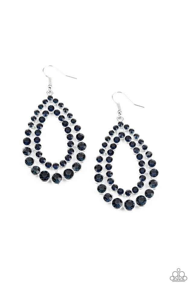 Paparazzi - Glacial Glaze Blue Earrings