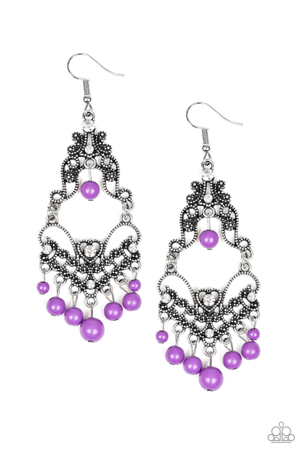 Paparazzi - Colorfully Cabaret - Purple Earrings