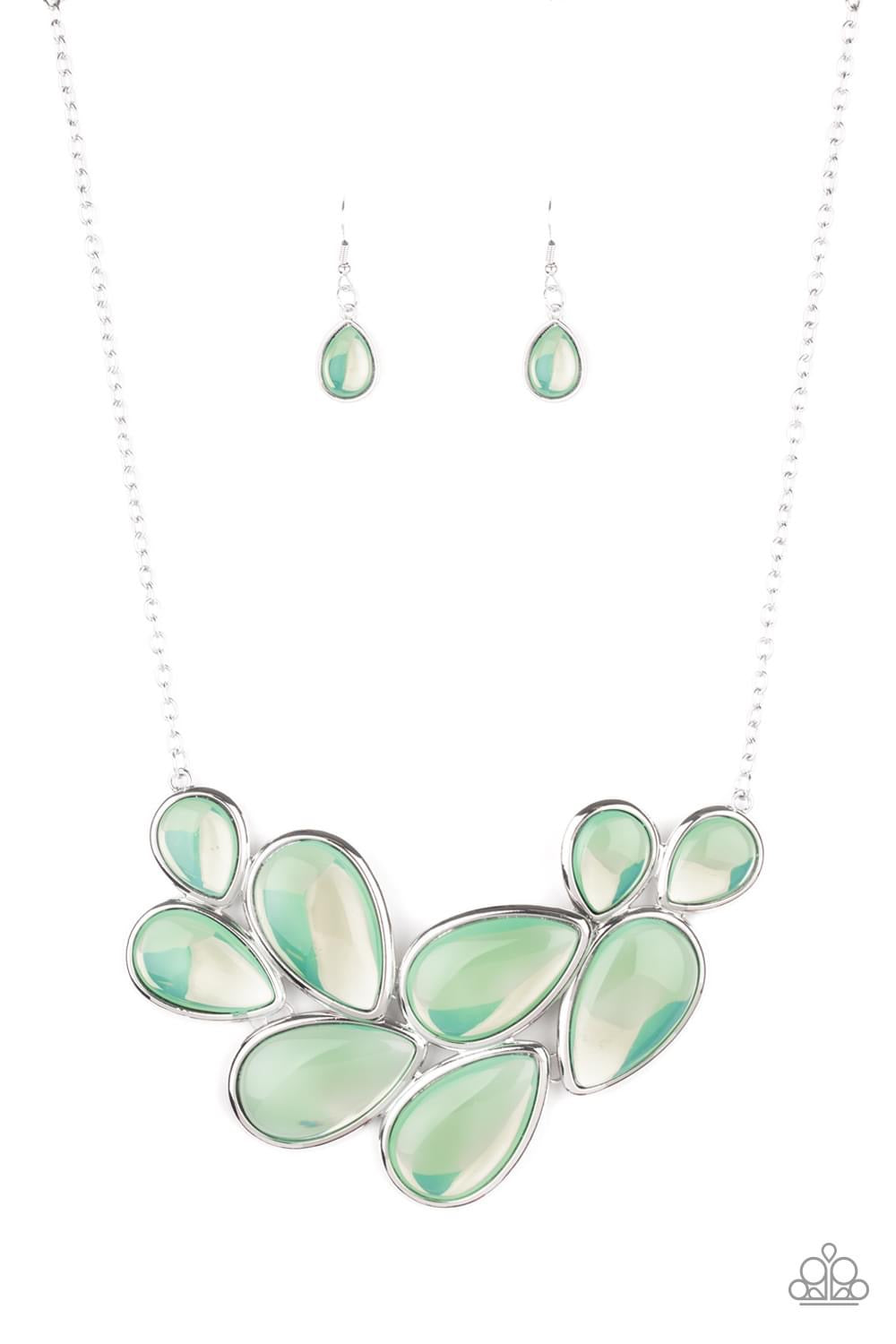 Paparazzi - Iridescently Iridescent Green Necklace