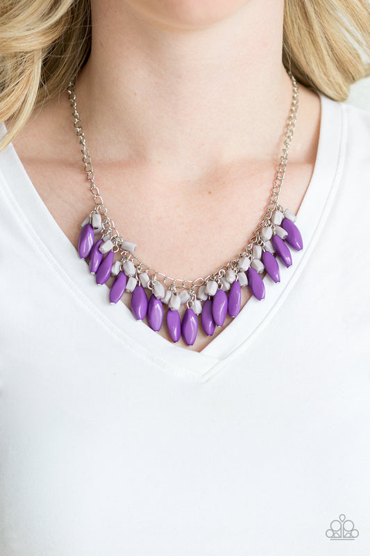 Paparazzi - Bead Binge - Purple Necklace