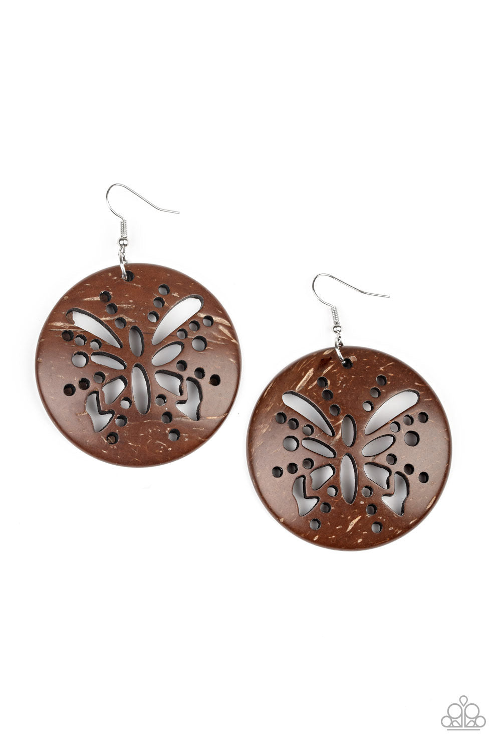 Paparazzi - Bali Butterfly - Brown Earrings