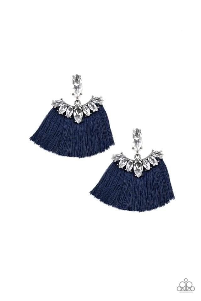 Paparazzi - Formal Flair Blue Earrings