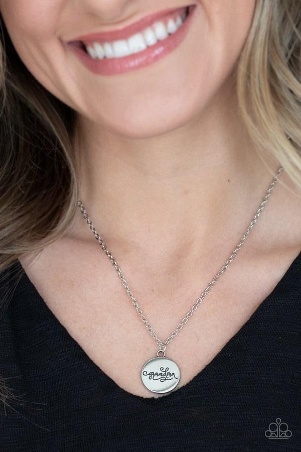 Paparazzi- World's Best Grandma - Silver Necklace