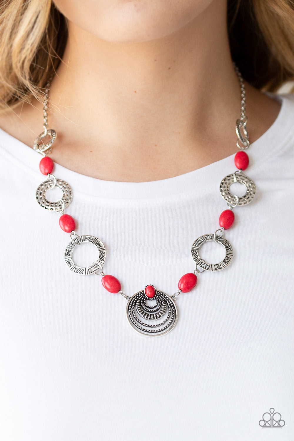 Paparazzi - Zen Trend - Red Necklace