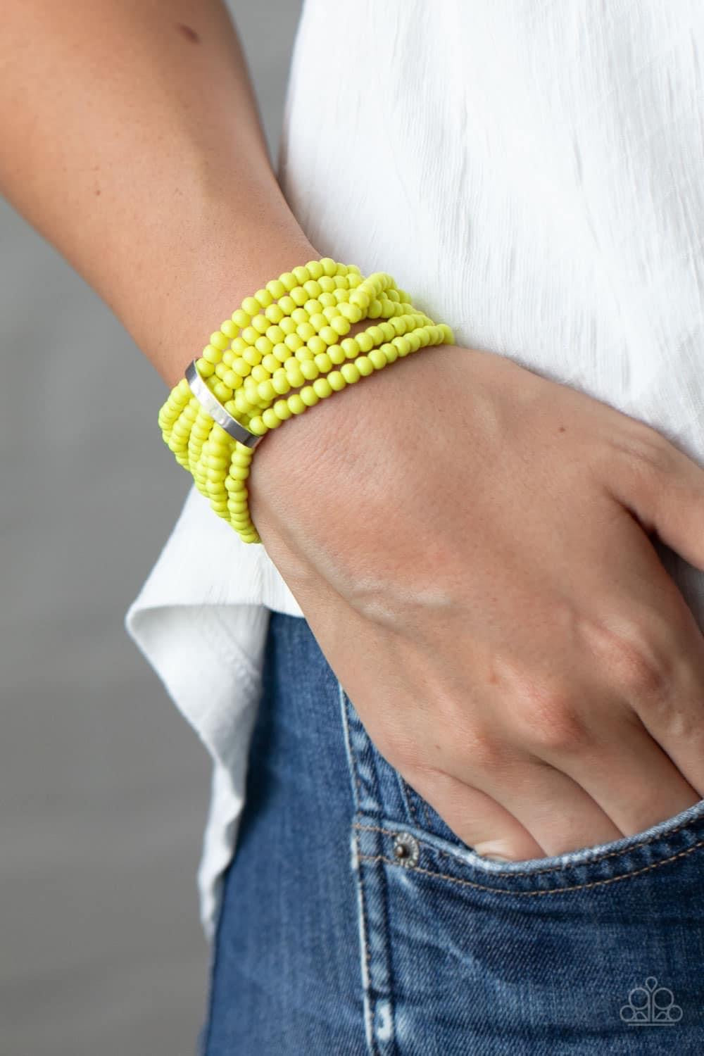 Paparazzi - Thank Me LAYER Yellow Bracelet