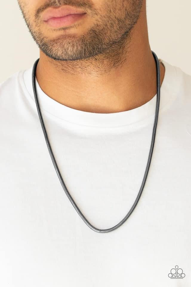 Paparazzi- Victory Lap Black Urban Necklace and Winning Black Urban Bracelet