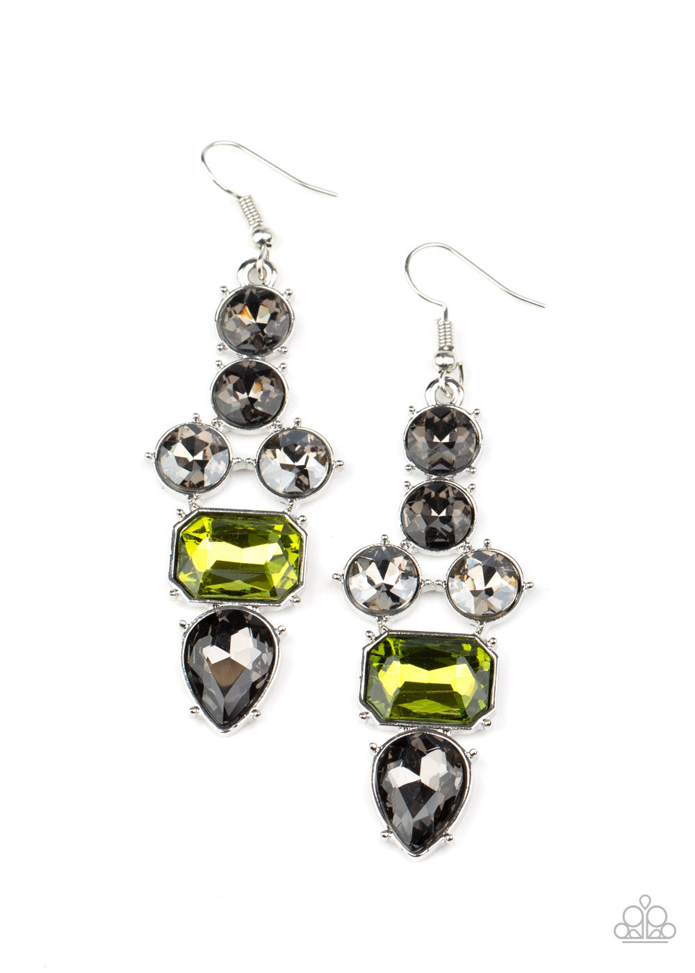 Paparazzi - Look At Me GLOW! - Green Earrings