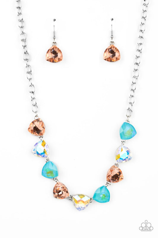 Paparazzi - Dreamy Drama - Orange Necklace