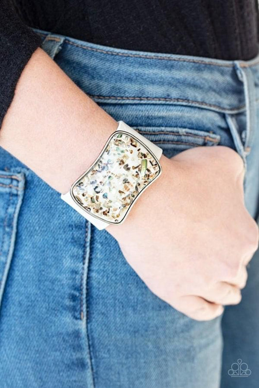 Paparazzi- Twinkle Twinkle Little ROCK STAR White Urban Bracelet