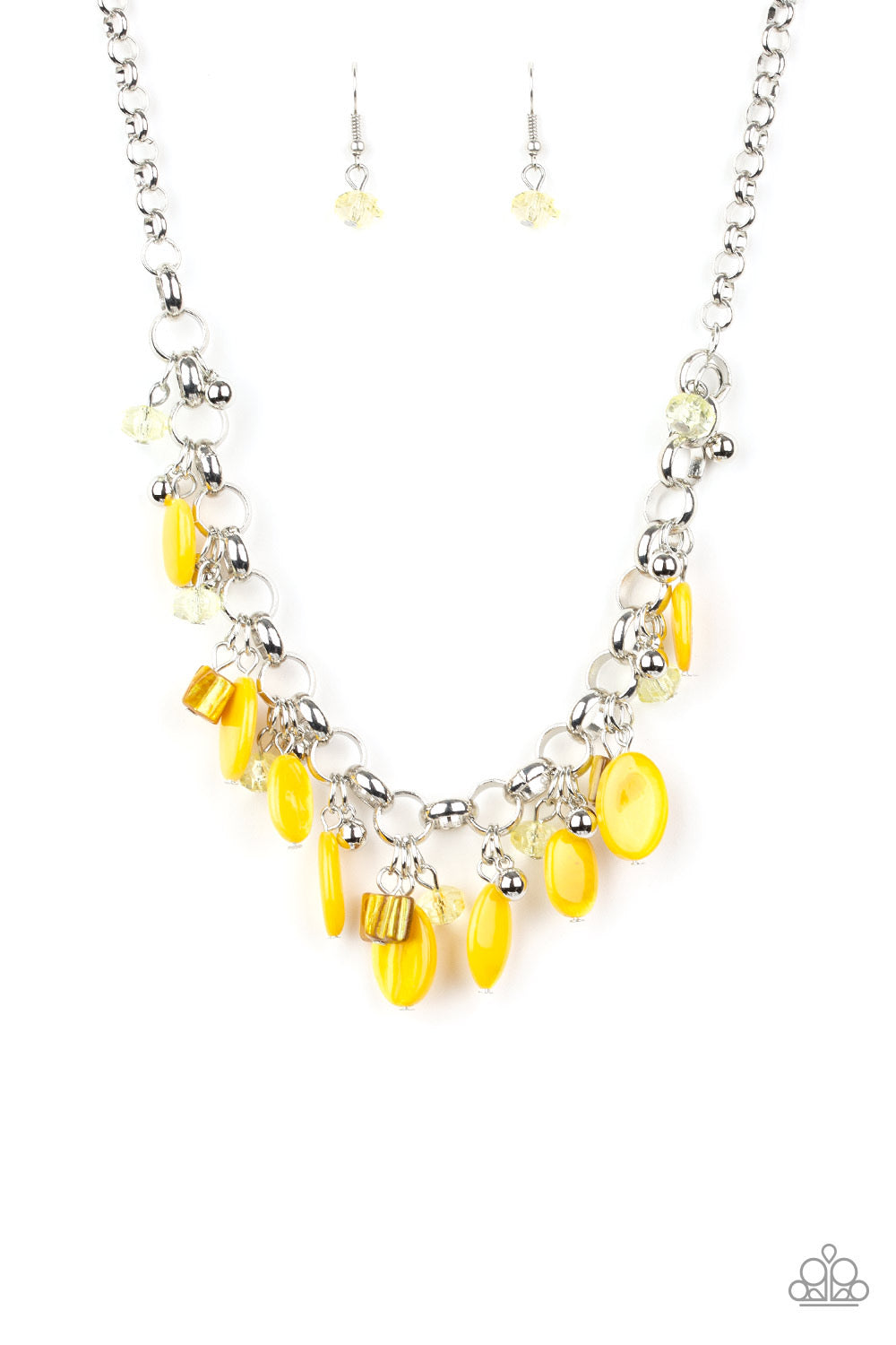 Paparazzi - I Want To SEA The World  Yellow Necklace and Seashore Sailing - Yellow Bracelet  Set