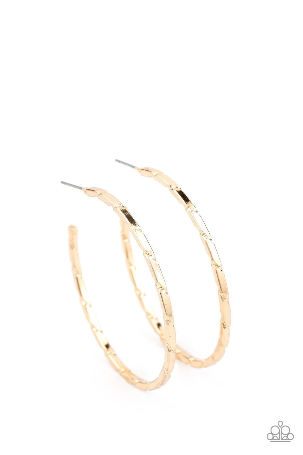 Paparazzi - Unregulated - Gold Hoop Earrings