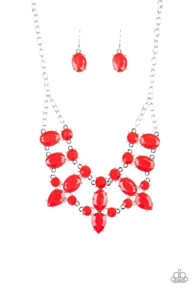 Paparazzi - Goddess Glow - Red Necklace