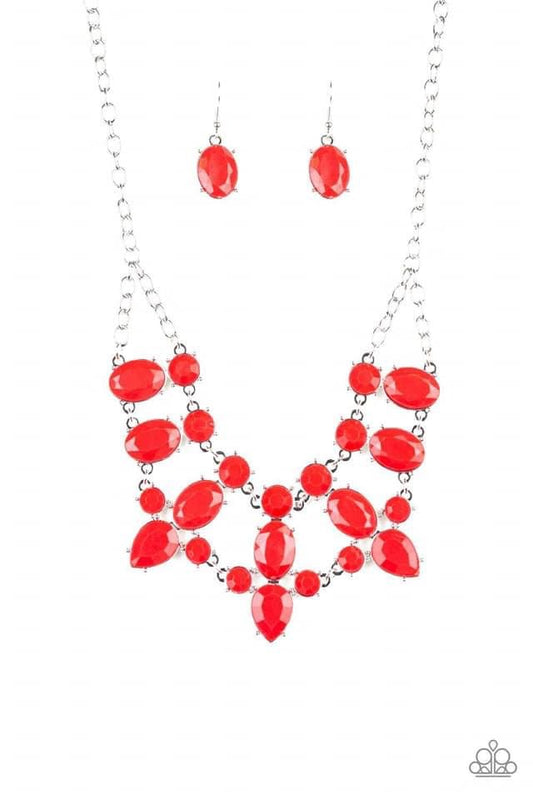 Paparazzi - Goddess Glow - Red Necklace