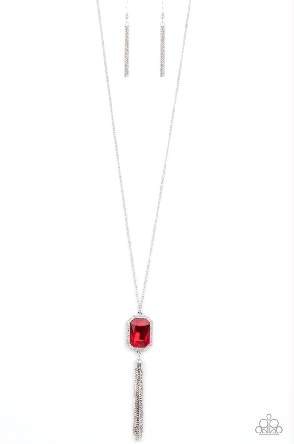 Paparazzi - Blissed Out Opulence Red Necklace