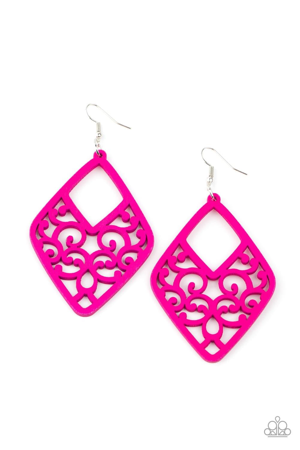 Paparazzi - VINE For The Taking - Pink Earrings