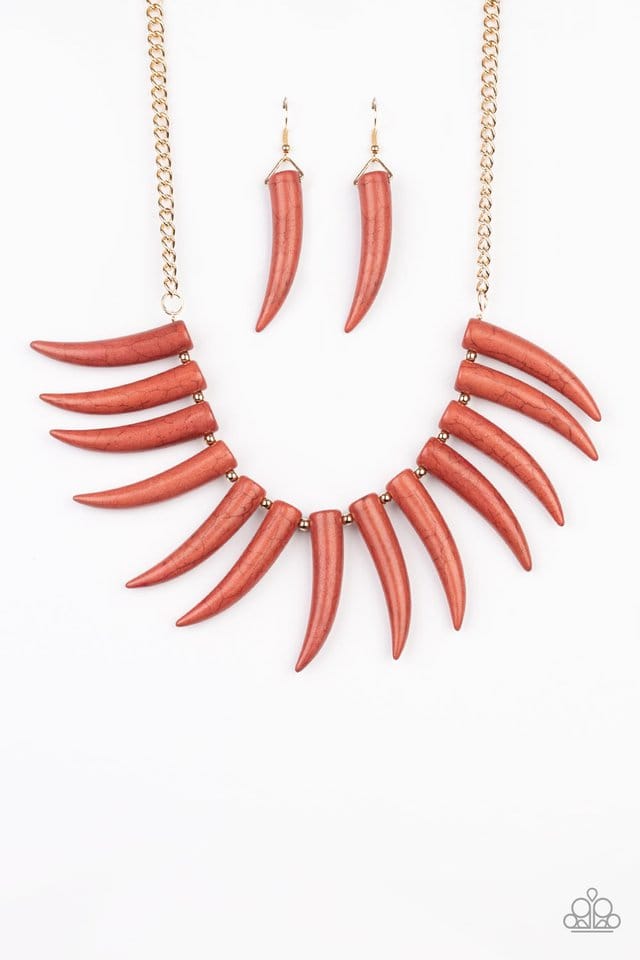 Paparazzi - Tusk Tundra Brown Necklace