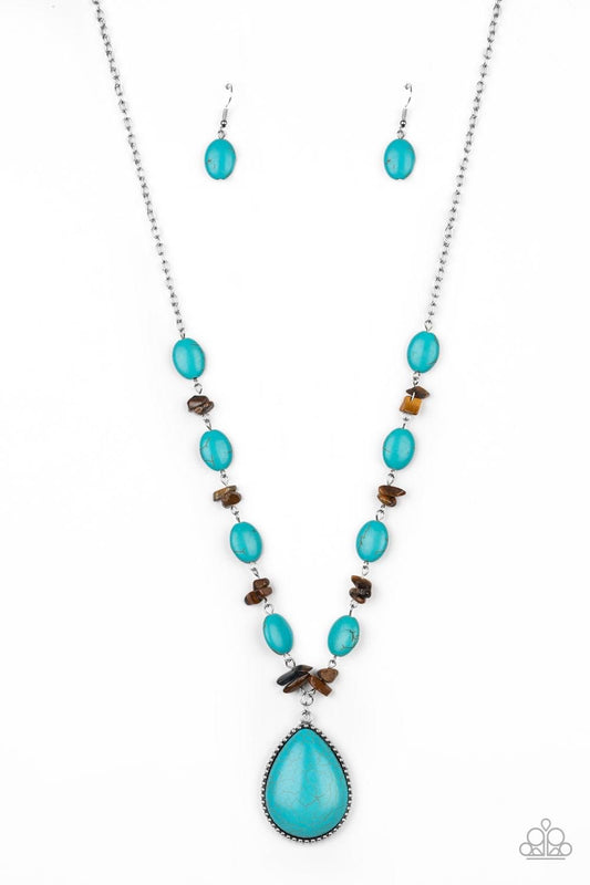 Paparazzi - Desert Diva Blue Necklace