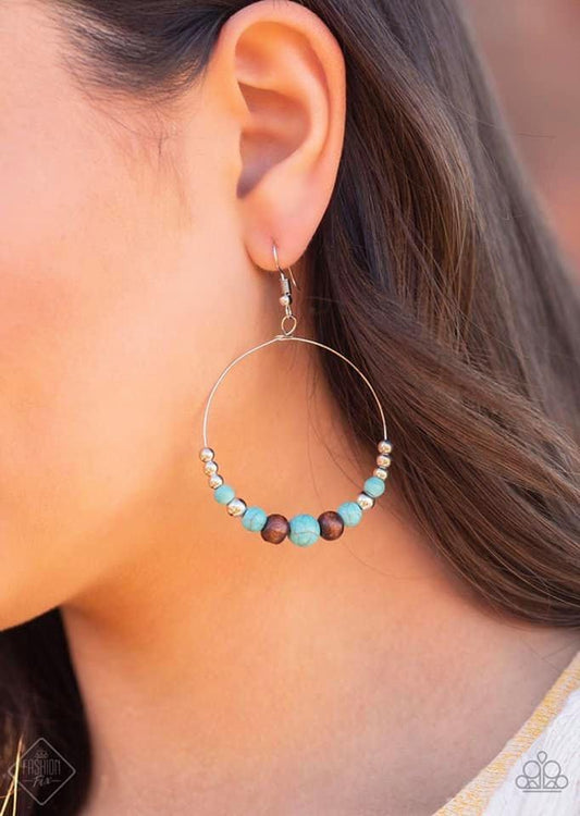 Paparazzi- Serenely Southwestern Blue Earrings