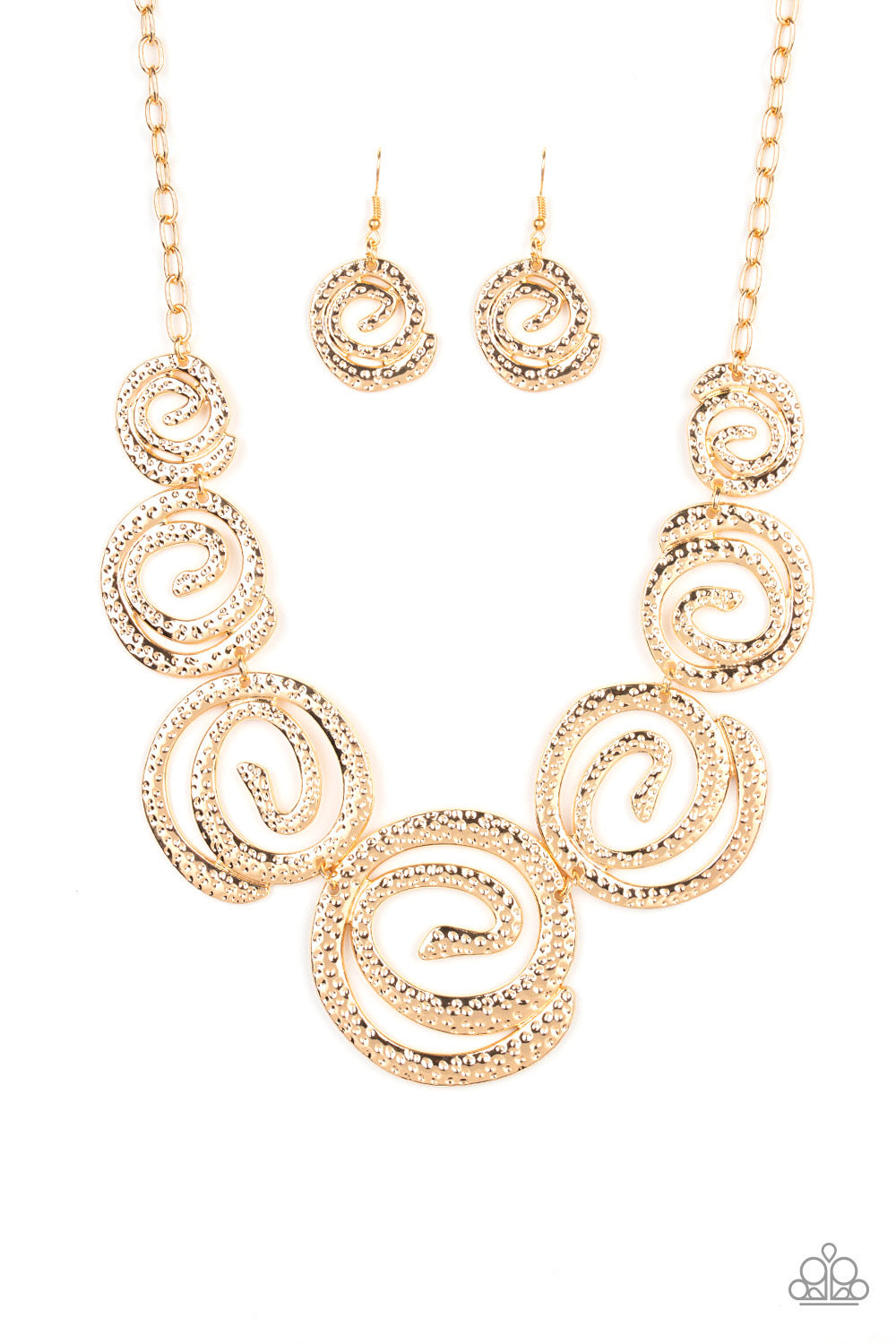 Paparazzi- Statement Swirl - Gold Necklace