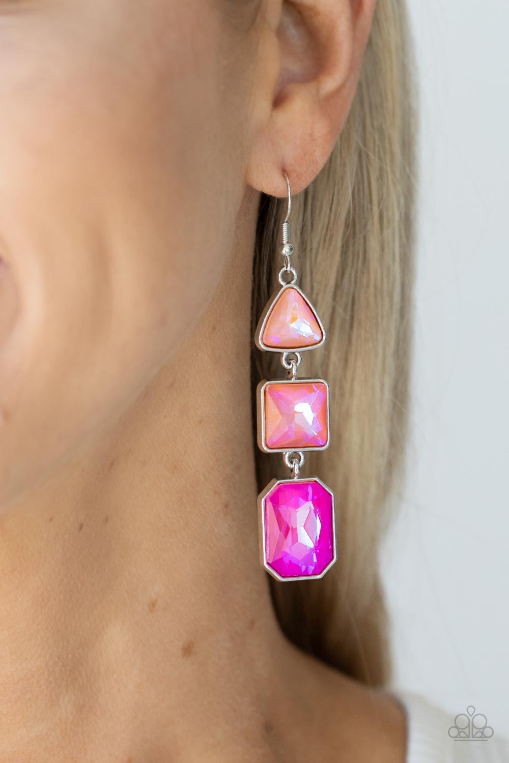 Paparazzi - Cosmic Culture - Pink Earrings