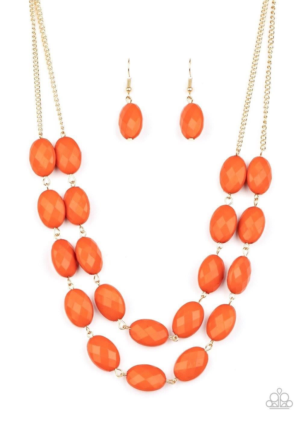 Paparazzi - Max Volume Orange Necklace