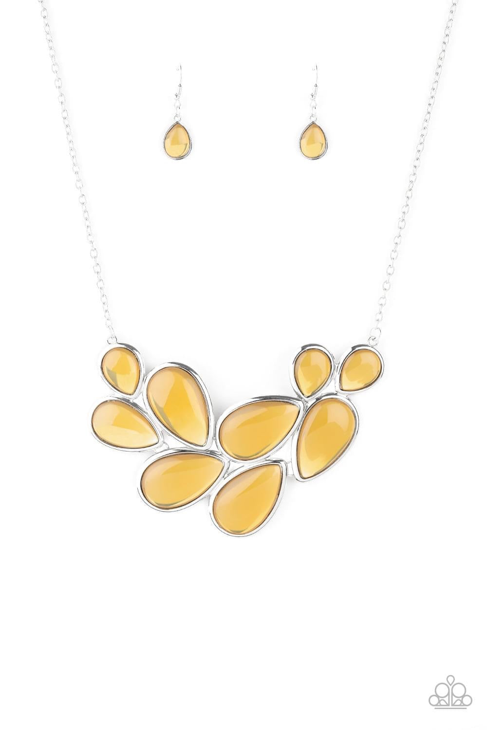 Paparazzi - Iridescently Iridescent Yellow Necklace