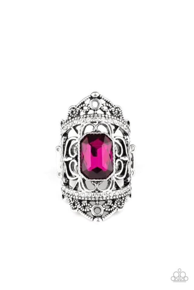 Paparazzi - Undefinable Dazzle Pink Ring