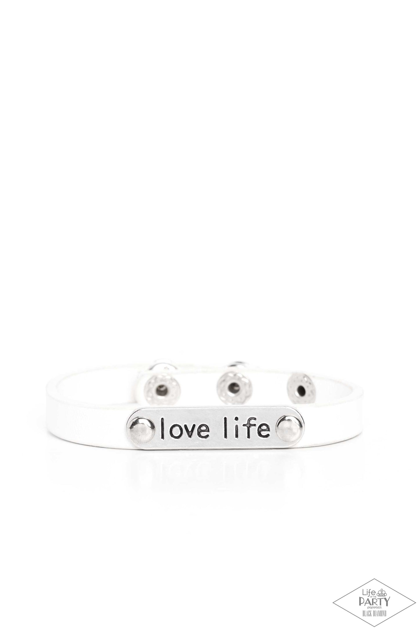 Paparazzi - Love Life - White Bracelet