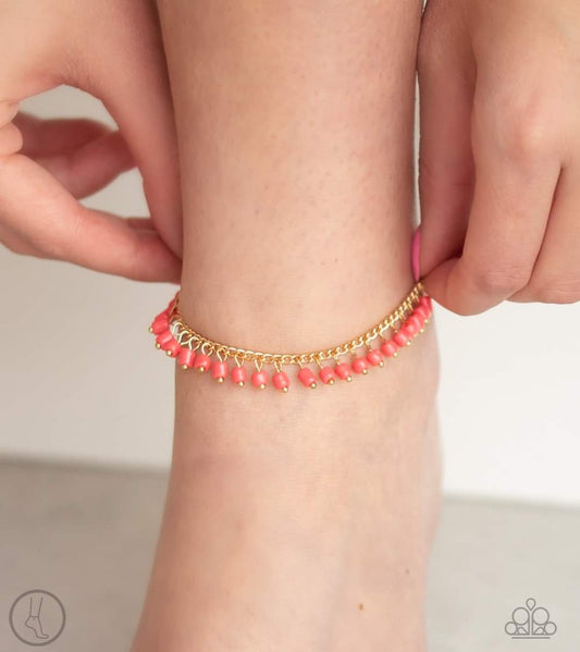 Paparazzi - Mermaid Mix - Orange Anklet