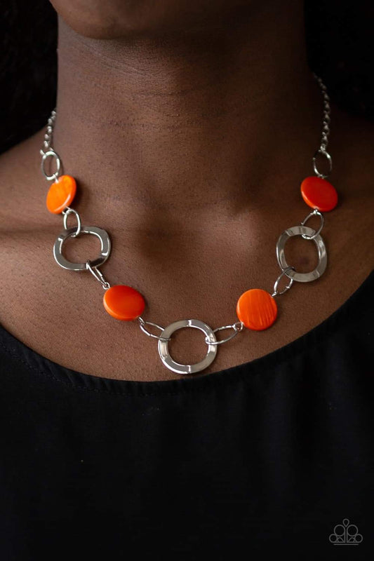 Paparazzi - Bermuda Bliss Orange Necklace